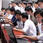 Cuộc thi kiến thức tin học dành cho sinh viên tại Festival Tin học 2009 Ảnh: HC
