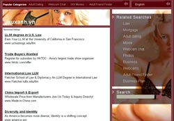 Giao diện trang web lauxanh.vn hiện nay.
