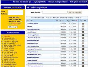 Website rao bán tên miền tự do với giá “cắt cổ”