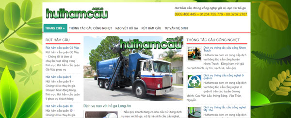 Hút hầm cầu, thông cống rãnh, hố ga chuyên nghiệp