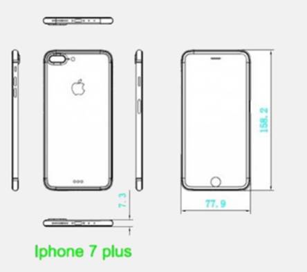 Sơ đồ thiết kế của iPhone 7 Plus.