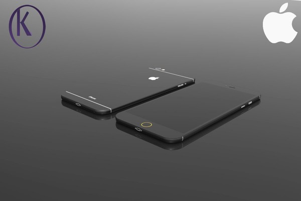 Diện mạo của iPhone 7, phiên bản màu đen với viền nút home ảo phát sáng