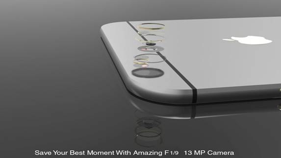 Bản concept iPhone 7 có camera chính 13 MP, khẩu độ f/1.9.